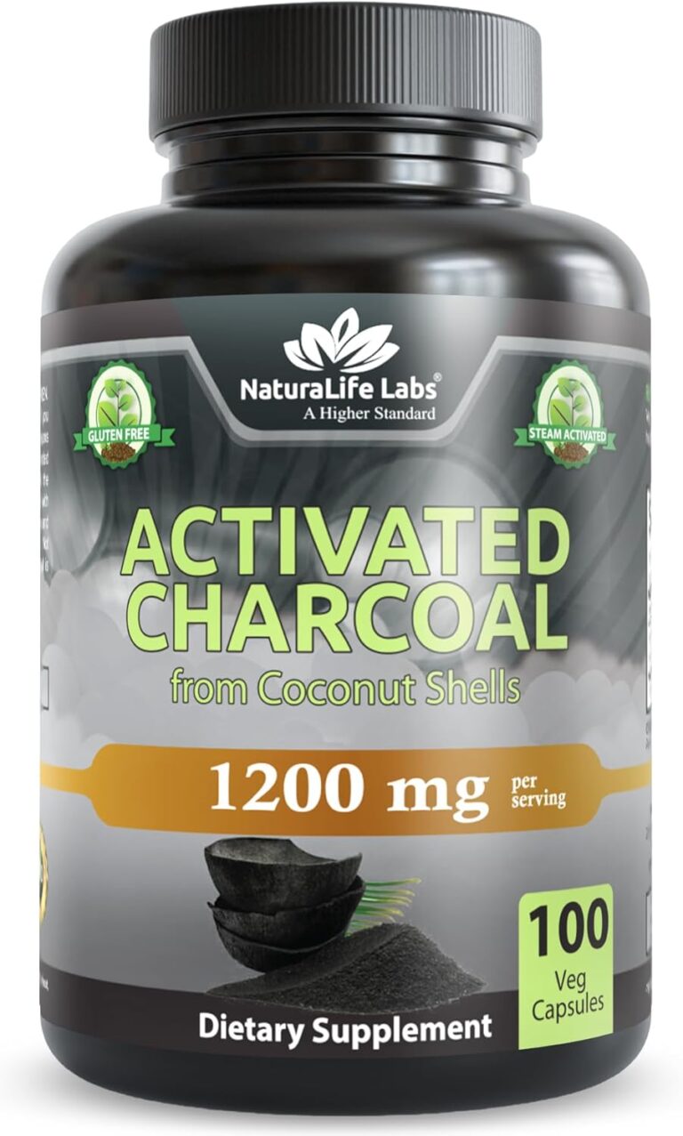 NaturaLife Labs Activated Charcoal 1200 mg per Serving – fro...
