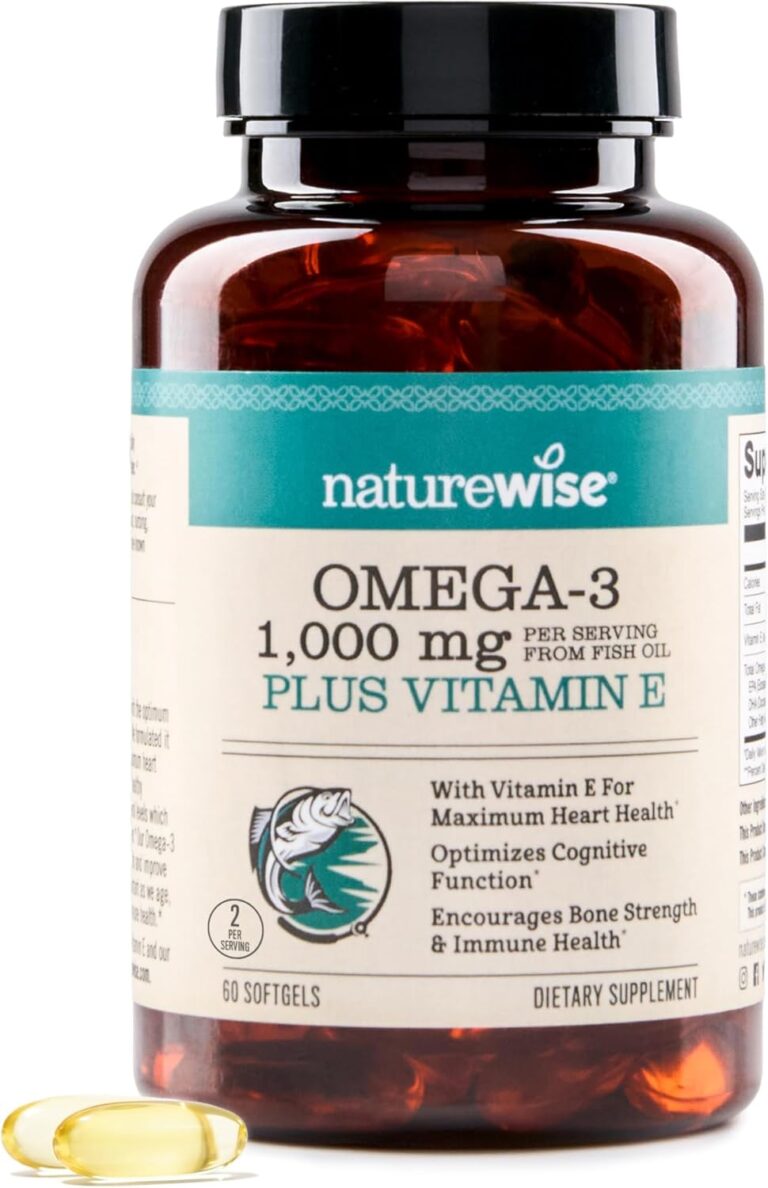 NatureWise Extra-Strength Omega 3 Fish Oil Supplement - 1000...