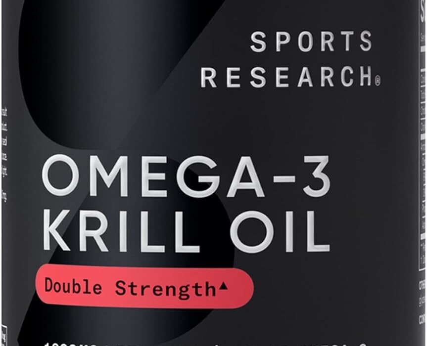 Sports Research Krill Oil Supplement with EPA & DHA Omega 3,...