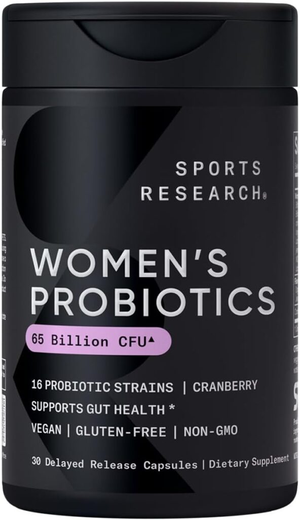Sports Research Women's Probiotics with Prebiotics, 65 Billi...