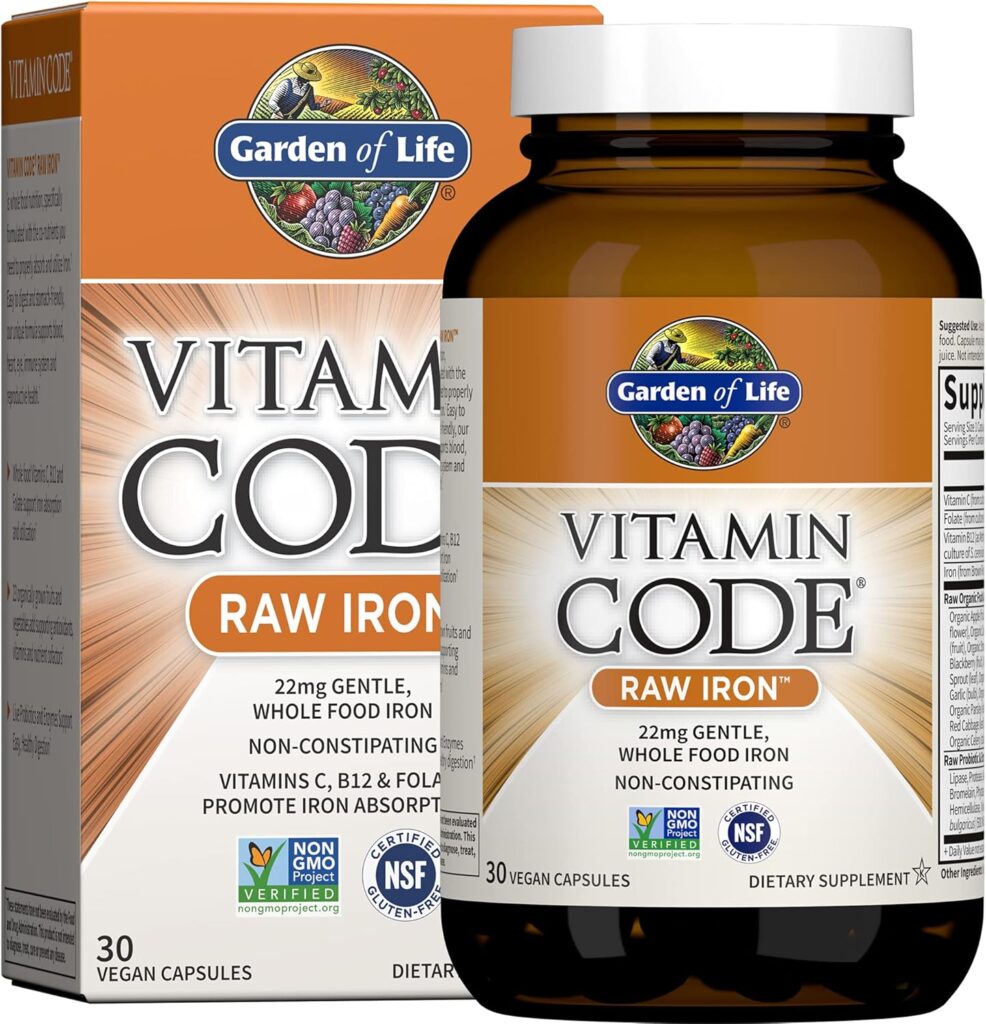 Garden of Life Vitamin Code Raw Iron Supplement - 30 Vegan C...