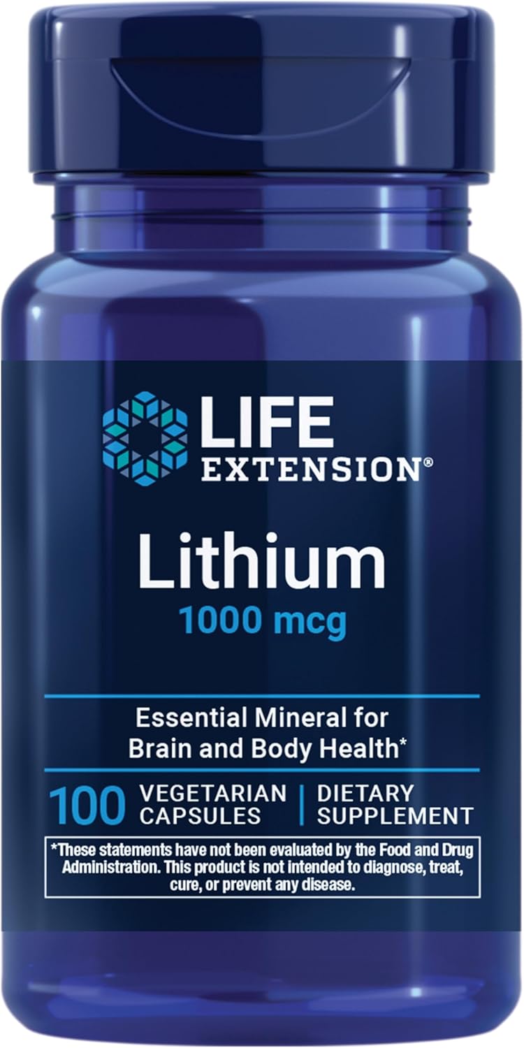 Life Extension Lithium, 1000 mcg – Lithium Orotate – Helps M...