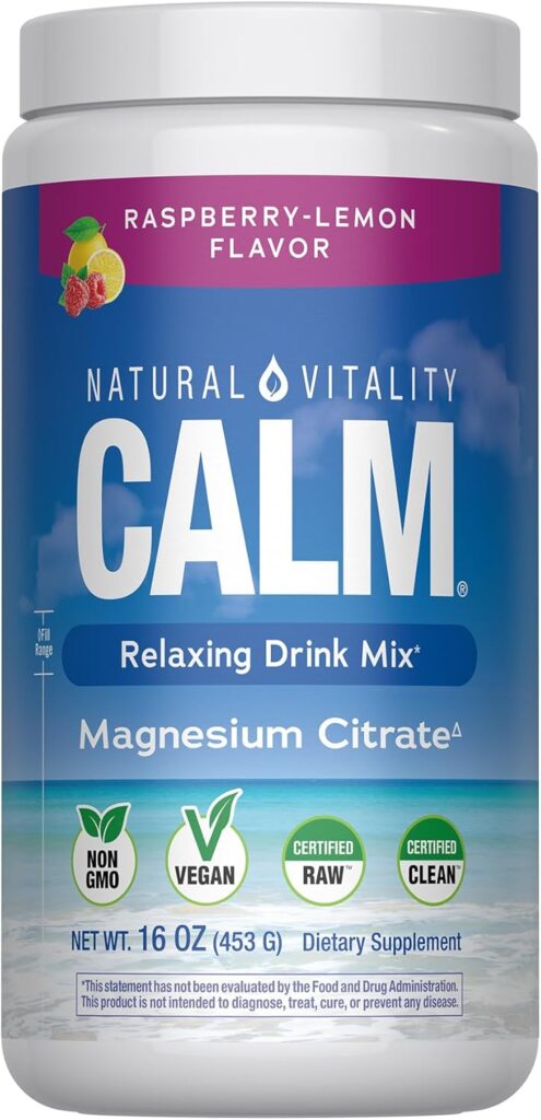 Natural Vitality Calm Magnesium 16oz Powder | Raspberry Lemo...