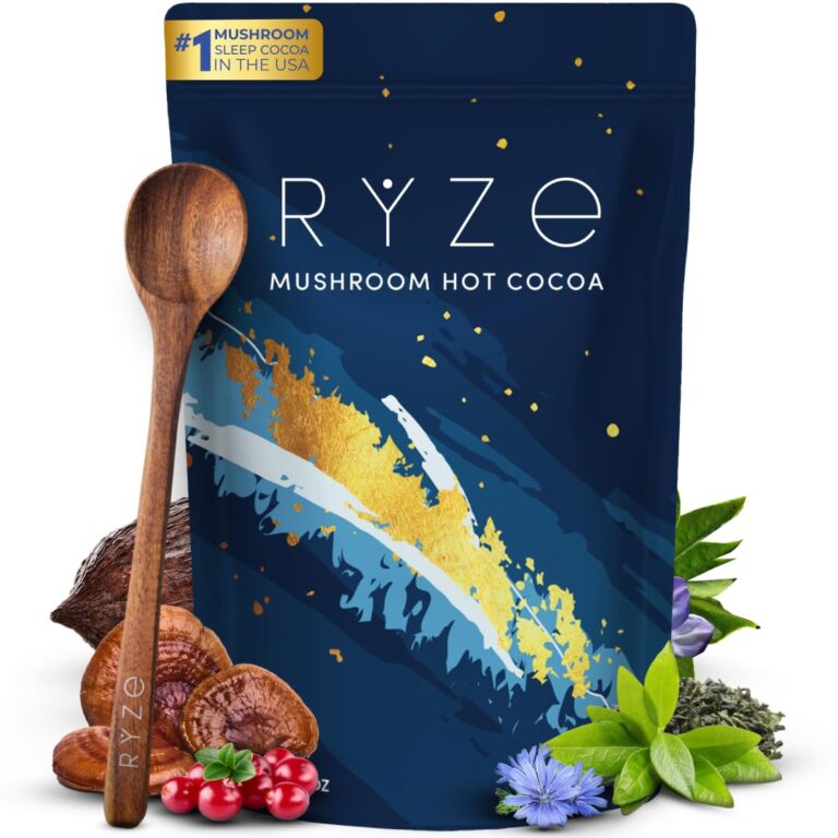 RYZE SUPERFOODS Mushroom Hot Cocoa Melatonin Sleep Supplemen...