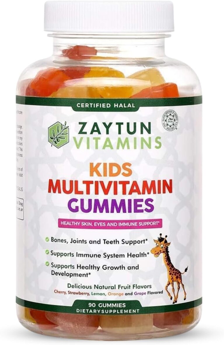 Zaytun Halal Vitamins for Kids Multivitamin Gummies, Natural...