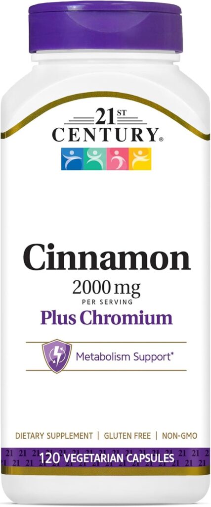 21st Century 2000 mg Cinnamon Plus Chromium Vegetarian Capsu...