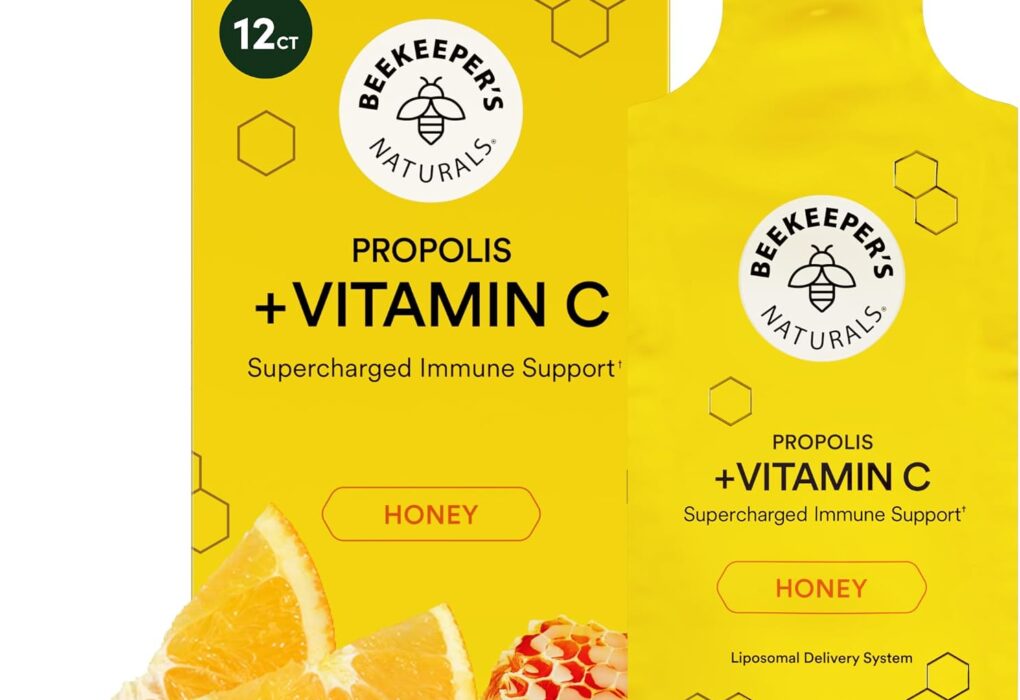 Beekeeper's Naturals Liposomal Vitamin C + Propolis Packets,...