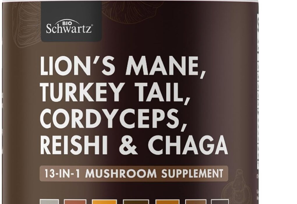 BioSchwartz 13-in-1 Mushroom Complex Capsules - Organic Mush...