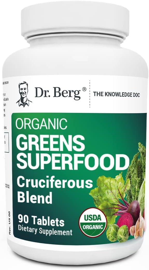 Dr. Berg's Greens Superfood Cruciferous Vegetable Tablets - ...