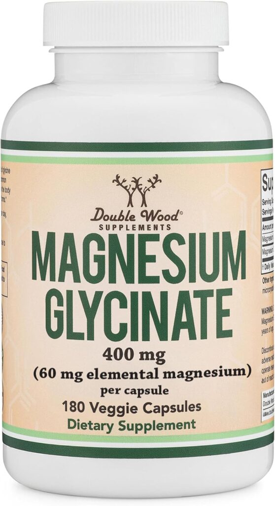Magnesium Glycinate 400mg | 180 Capsules | Sleep, Muscle, & ...