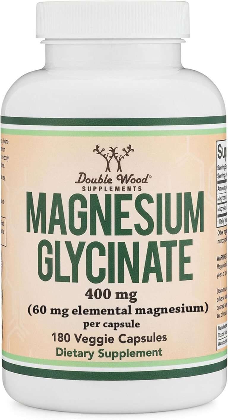 Magnesium Glycinate 400mg | 180 Capsules | Sleep, Muscle, & ...
