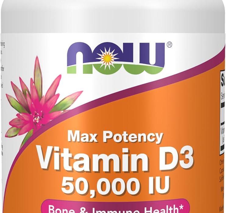 NOW Foods Supplements, Vitamin D-3 50,000 IU Softgels, 50 so...
