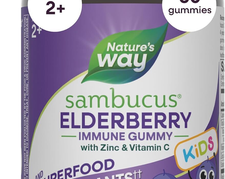 Nature's Way Sambucus Kids Elderberry Immune Gummies with Bl...