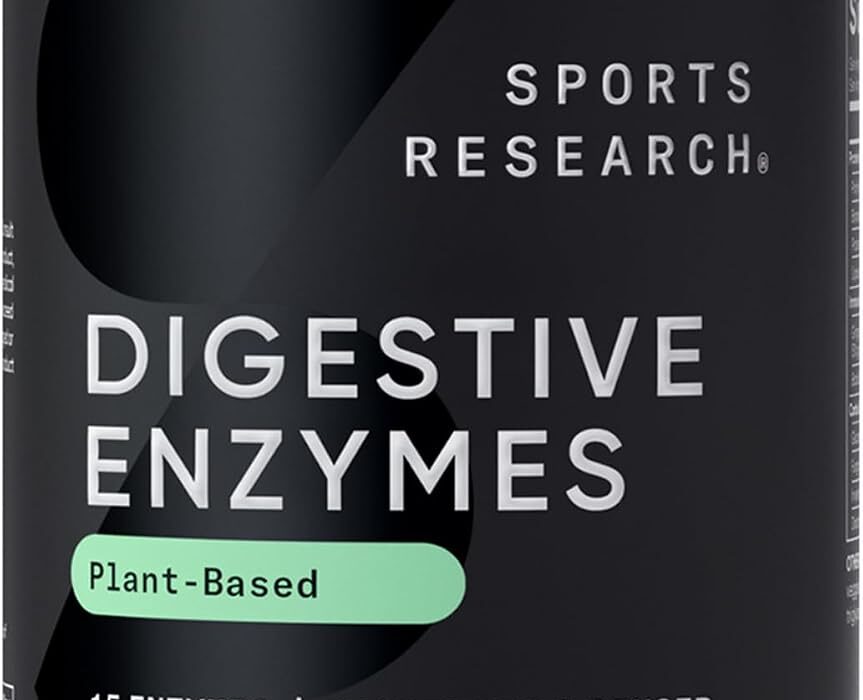 Sports Research Digestive Enzymes with Probiotics & Ginger -...