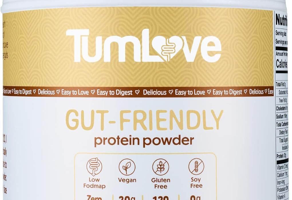TumLove Vegan Protein Powder - Low FODMAP Certified, Gluten-...