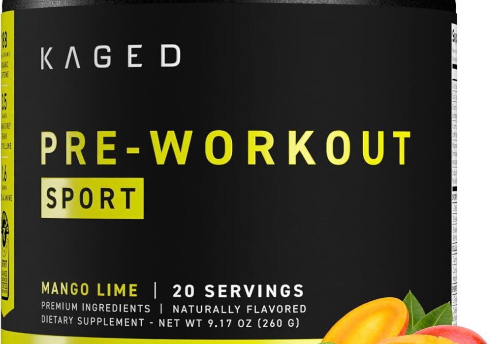 Kaged Sport Pre Workout Powder for Men & Women, Mango Lime, ...