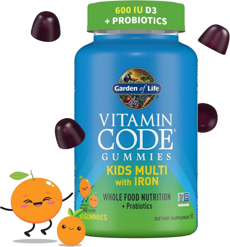Kids Multivitamin Gummy with Iron + Probiotics for Immune He...