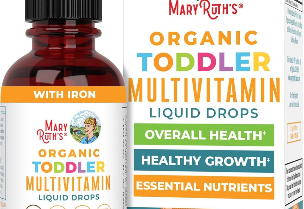 MARYRUTH'S Organic Toddler Multivitamin Drops with Iron, Veg...