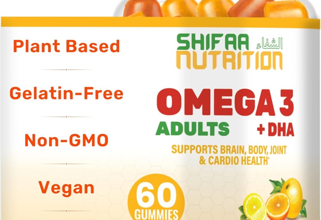 SHIFAA NUTRITION Vegan Omega 3 Gummies for Adults | No Fish ...