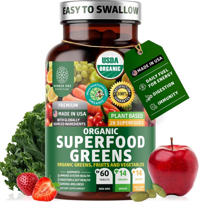 USDA Organic Superfood Greens, 28 Ingredients, Vegan, Non-GM...