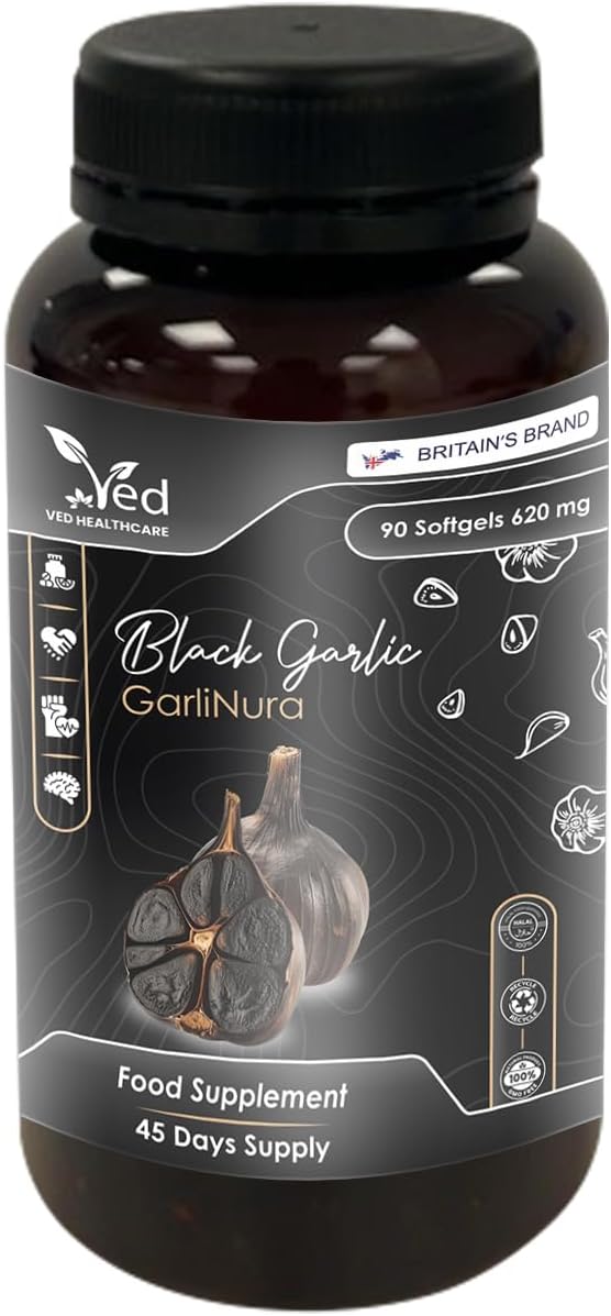 Ved GarliNura, 90 Softgels, Fermented & Odorless Black Garli...