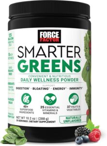 Force Factor Smarter Greens Daily Wellness Powder to Support...