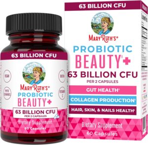 MARYRUTH'S Probiotic Beauty Capsules, Gut Health, Vegan Coll...