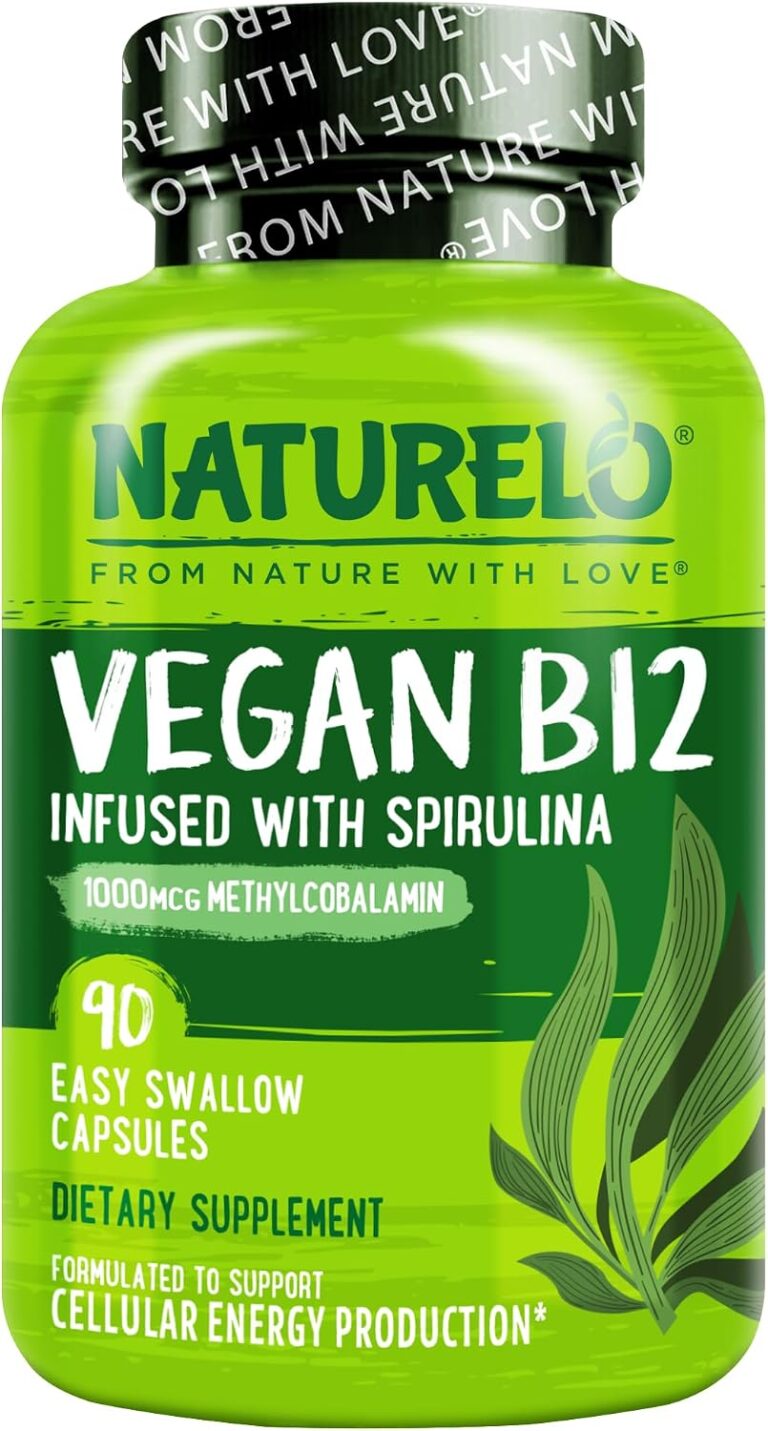 NATURELO Vegan B12 - Methylcobalamin, 90 Capsules
