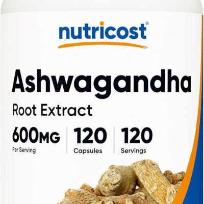 Nutricost Ashwagandha Herbal Supplement 600mg, 120 Capsules ...